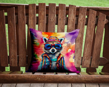 Load image into Gallery viewer, Hippie Animal Raccoon Throw Pillow - 14x14 Decorative Pillow – Art for Your Home &amp; Patio