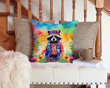 Load image into Gallery viewer, Hippie Animal Raccoon Throw Pillow - 14x14 Decorative Pillow – Art for Your Home &amp; Patio