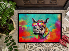 Load image into Gallery viewer, Hippie Animal Rhinoceros Doormat - 18X27 Indoor / Outdoor Rug | Made in USA