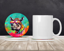 Load image into Gallery viewer, Hippie Animal Rhinoceros Large Sandstone Coasters Pack of 4