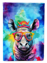 Load image into Gallery viewer, Rhinoceros Garden Flag - Hippie Aniimals - Animal-Themed Yard Decor
