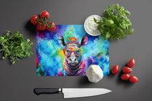 Load image into Gallery viewer, Hippie Animal Rhinoceros Glass Cutting Boards – Durable, Decorative Kitchen Art