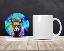 Load image into Gallery viewer, Hippie Animal Rhinoceros Large Sandstone Coasters Pack of 4