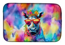 Load image into Gallery viewer, Hippie Animal Rhinoceros Dish Drying Mat