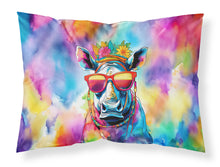 Load image into Gallery viewer, Hippie Animal Rhinoceros Standard Pillowcase – Artistic Decorative Front, White Back
