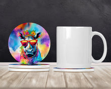 Load image into Gallery viewer, Hippie Animal Rhinoceros Large Sandstone Coasters Pack of 4