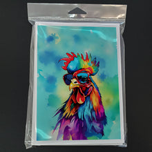 Load image into Gallery viewer, Hippie Animal Rooster Greeting Cards - Blank Note Cards – 8-Pack of Artist-Designed Cards with Envelopes