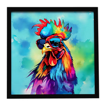 Load image into Gallery viewer, Hippie Animal Rooster Framed Metal Print