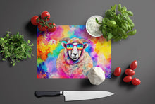 Load image into Gallery viewer, Hippie Animal Sheep Glass Cutting Boards – Durable, Decorative Kitchen Art