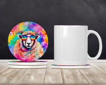 Load image into Gallery viewer, Hippie Animal Sheep Large Sandstone Coasters Pack of 4