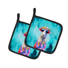 Load image into Gallery viewer, Hippie Animal Sheep Pot Holders - Set of 2 Decorative Kitchen Helpers | Made in the USA
