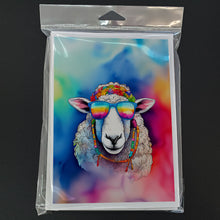 Load image into Gallery viewer, Hippie Animal Sheep Greeting Cards - Blank Note Cards – 8-Pack of Artist-Designed Cards with Envelopes