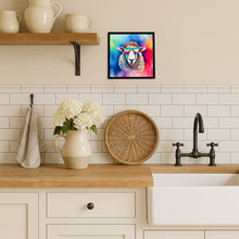 Load image into Gallery viewer, Hippie Animal Sheep Framed Metal Print