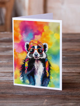 Load image into Gallery viewer, Hippie Animal Skunk Greeting Cards - Blank Note Cards – 8-Pack of Artist-Designed Cards with Envelopes