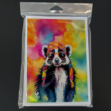 Load image into Gallery viewer, Hippie Animal Skunk Greeting Cards - Blank Note Cards – 8-Pack of Artist-Designed Cards with Envelopes