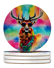 Load image into Gallery viewer, Hippie Animal Stag Deer Large Sandstone Coasters Pack of 4