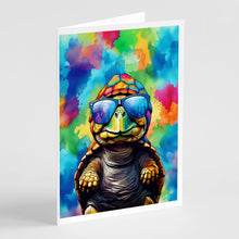 Load image into Gallery viewer, Hippie Animal Tortoise Turtle Greeting Cards - Blank Note Cards – 8-Pack of Artist-Designed Cards with Envelopes