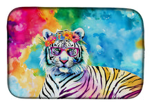 Load image into Gallery viewer, Hippie Animal White Tiger Dish Drying Mat