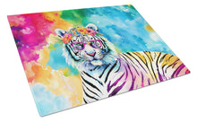 Load image into Gallery viewer, Hippie Animal White Tiger Glass Cutting Boards – Durable, Decorative Kitchen Art