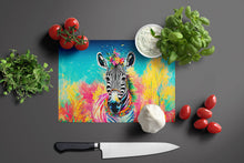 Load image into Gallery viewer, Hippie Animal Zebra Glass Cutting Boards – Durable, Decorative Kitchen Art