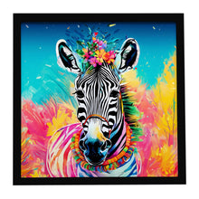 Load image into Gallery viewer, Hippie Animal Zebra Framed Metal Print