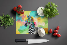 Load image into Gallery viewer, Hippie Animal Zebra Glass Cutting Boards – Durable, Decorative Kitchen Art