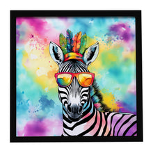 Load image into Gallery viewer, Hippie Animal Zebra Framed Metal Print