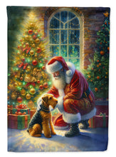 Load image into Gallery viewer, Airedale Terrier and Santa Claus House Flag
