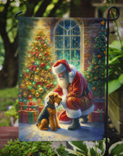 Load image into Gallery viewer, Airedale Terrier with Santa Garden Flag – Christmas Dog Yard Decor