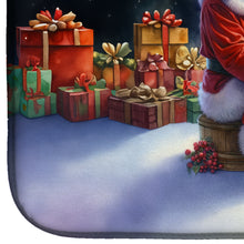 Load image into Gallery viewer, Akita and Santa Claus Dish Drying Mat
