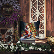 Load image into Gallery viewer, Akita and Santa Claus Throw Pillow