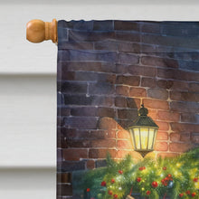 Load image into Gallery viewer, Alaskan Malamute and Santa Claus House Flag