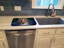 Load image into Gallery viewer, Alaskan Malamute and Santa Claus Dish Drying Mat