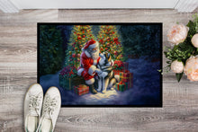 Load image into Gallery viewer, Alaskan Malamute and Santa Claus Doormat-24x36 Indoor / Outdoor Rug | Made in USA