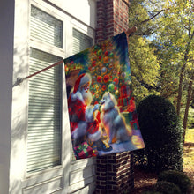 Load image into Gallery viewer, American Eskimo and Santa Claus House Flag