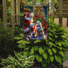 Load image into Gallery viewer, American Eskimo with Santa Garden Flag – Christmas Dog Yard Decor