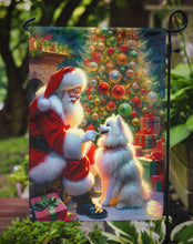 Load image into Gallery viewer, American Eskimo with Santa Garden Flag – Christmas Dog Yard Decor