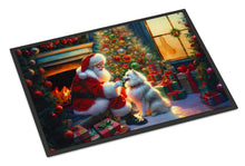 Load image into Gallery viewer, American Eskimo and Santa Claus Doormat-24x36 Indoor / Outdoor Rug | Made in USA