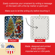Load image into Gallery viewer, Australian Cattle Dog and Santa Claus Porcelain Ornament