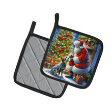Load image into Gallery viewer, Australian Cattle Dog and Santa Claus Pot Holders - Set of 2 Decorative Kitchen Helpers | Made in the USA