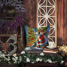 Load image into Gallery viewer, Australian Cattle Dog and Santa Claus Throw Pillow