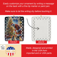Load image into Gallery viewer, Australian Terrier and Santa Claus Porcelain Ornament