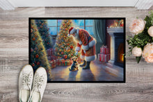 Load image into Gallery viewer, Australian Terrier and Santa Claus Doormat-24x36 Indoor / Outdoor Rug | Made in USA