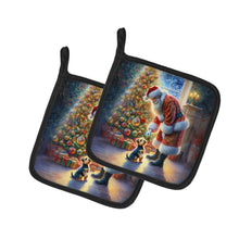 Load image into Gallery viewer, Australian Terrier and Santa Claus Pot Holders - Set of 2 Decorative Kitchen Helpers | Made in the USA