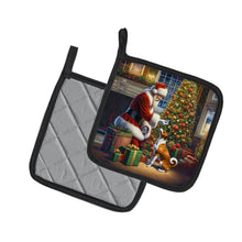 Load image into Gallery viewer, Basenji and Santa Claus Pot Holders - Set of 2 Decorative Kitchen Helpers | Made in the USA