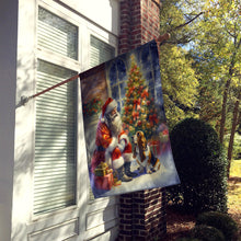 Load image into Gallery viewer, Basset Hound and Santa Claus House Flag