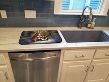 Load image into Gallery viewer, Basset Hound and Santa Claus Dish Drying Mat