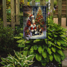 Load image into Gallery viewer, Basset Hound with Santa Garden Flag – Christmas Dog Yard Decor