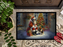 Load image into Gallery viewer, Basset Hound and Santa Claus Doormat-24x36 Indoor / Outdoor Rug | Made in USA