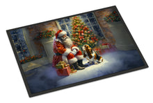Load image into Gallery viewer, Basset Hound and Santa Claus Doormat-24x36 Indoor / Outdoor Rug | Made in USA